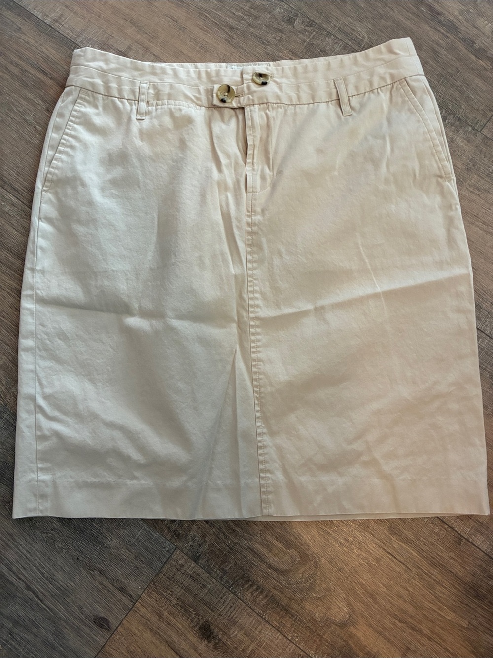 Banana Republic Khaki Cotton A-Line Skirt Sz 10 Like New